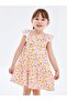Square Collar Sleeveless Floral Patterned Baby Girl Dress - 3