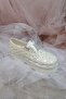 208 Series Wedge Heel Sconce Embroidered Wedding Dress Shoes - 2