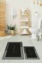 Digital Printed Washable Non-Slip Bathroom Written Mat Toilet Set - 7