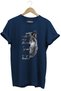 Türkiye Bozkurt Göktürk Türk Yazılı Ve Kurt Baskılı Regular Fit 100% Cotton Navy Blue T-Shirt