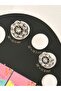 Metallized Crystal Stone Patterned Blazer Jacket and Dress Button Set - 4