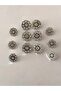 Metallized Crystal Stone Patterned Blazer Jacket and Dress Button Set - 2
