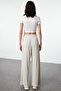 Taş Pilili Wide Leg Geniş Paça Yazlık Esnek Modal Premium Örme Pantolon TWOAW25PL00073 - 5