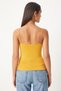 Women's Dark Yellow Rope Strap Knitted Body Blouse LD00018 - 4