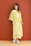Chiffon Patterned Dress with Inner Lining - 4