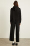 Sabine Kadın Baskı Detaylı İçi Polarlı Kapüşonlu Kanguru Cepli Relaxed Fit Siyah Sweatshirt - 7