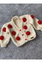 Hand Knitted Strawberry Detailed Adult Cardigan