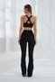 Women's High Waist Ribbed Spanish Leg Leggings 0576 - 3