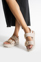 Bercına Velcro Buckle Anatomical Sole Sandals with Buckle Accessory Detail - 4