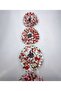 Stoned Satin Ribbon Flower Sconce - Dowry and Bundle Decoration, 8 cm Width/Size (5 Pieces) - 3