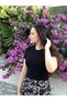 Black Fitted/Sitting on the Body Single Jersey Crop T-shirt - 2