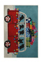 Turquoise Themed Mini Van Car Patterned Creative Modern Decorative Carpet 5342 - 4
