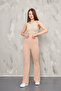 Flared Leg Ribbed Compression Trousers - 4