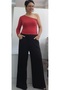 Black Beli Lastkli Seasonal Lightweight Loose-Fitting Knitted Pants with Pockets
