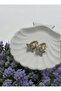 Zircon Stone Steel Star Earrings - 2