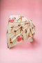 Cream Dancing Girls Flamingo Patterned Short Pareo Satin Women's Beach Dress New Season