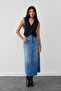Blue Milo Stitched Jean Skirt - 5