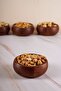 Olive - set of 4 round wooden cookie plates 9 cm - 5