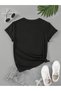 Unisex Black Plz Use It Printed Oversize T-Shirt - 2