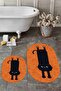 Digital Washable Non-Slip Cute Cat Double-Sided Bathroom Rug Mat Oval Toilet Set - 5