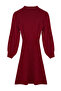 Bordo Mini Triko Dantelli Elbise TWOAW22EL0011 - 7