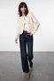 Stone Crop Soft Textured Blouse-Cardigan Set Knitwear Cardigan Twoaw25Hi00183 - 2