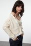 Stone Crop Soft Textured Blouse-Cardigan Set Knitwear Cardigan Twoaw25Hi00183