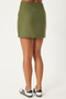 Women's Khaki Mini Woven Skirt Fn03240 - 4