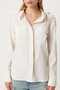 Women's Cream Stylish Button Detail Shirt Fn03267 - 3