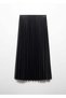 Leather look pleated skirt - 3