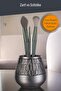 Makeup Organizer, Makeup Brush Holder, Makeup Brush Holder, Antique Silver Finish, Model 3 - 4