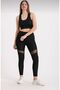 Women's Black High-Waist Shaping / Sculpting and Firming Leggings with Tulle Detail