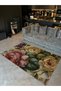 Mira Pastel Tones Peony Flowers Detailed Modern Decorative Carpet Mira5508 - 3
