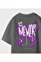 Never Let Me Go Written Printed Smoked Children's T-Shirt - 3