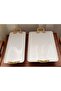 2-Piece Porcelain Rectangular Presentation Holder - Metal Leg and Gilt Cookie Holder - 3