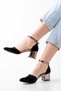 Women's Heeled Black Suede Ayna Garni New Classic Shoes - 2