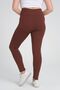 Curve Plus Size Ribbed High Waist Brown Tights - 5