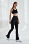 Women's High Waist Ribbed Spanish Leg Leggings 0576 - 2