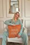 Green Eclipse Patterned Button-Front Plush Fleece Pajama Set - 4