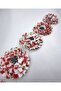 Stoned Satin Ribbon Flower Sconce - Dowry and Bundle Decoration, 8 cm Width/Size (5 Pieces)