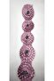 Satin Ribbon, Stoned Flower Applique, Dowry and Bundle Decoration, 8 cm Width / 8 cm Length (5 Pieces) - 4