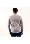 Gray Melange Natural Linen Slim Fit Double Pocket Flap Western Malboro Shirt - 4