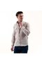 Gray Melange Natural Linen Slim Fit Double Pocket Flap Western Malboro Shirt - 3