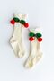 Ecru Baby Girl Child Cherry Knee Socks - 2