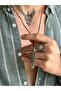 Nautical Style Brown Chain Necklace with Feather Design for Men - 2