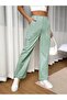 Turquoise Cargo Pocket High-Waist Pants - 4