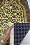 Decorative Digital Printed Black Non-Slip Base Prayer Rug Prayer Rack 75x120 - 4
