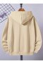 Unisex Oversized Winter 3-Thread 100% Cotton Hooded Sweatshirt Hoodie with Sculpture and Flower Printed - 2