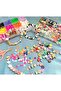Fimo Bead Letter Beads 30 Models Jewelry Making Set with Fishing Line and Scissors Bead Set