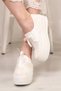 228 Series Wedge Heel Flower Laced Wedding Dress Shoes - 4